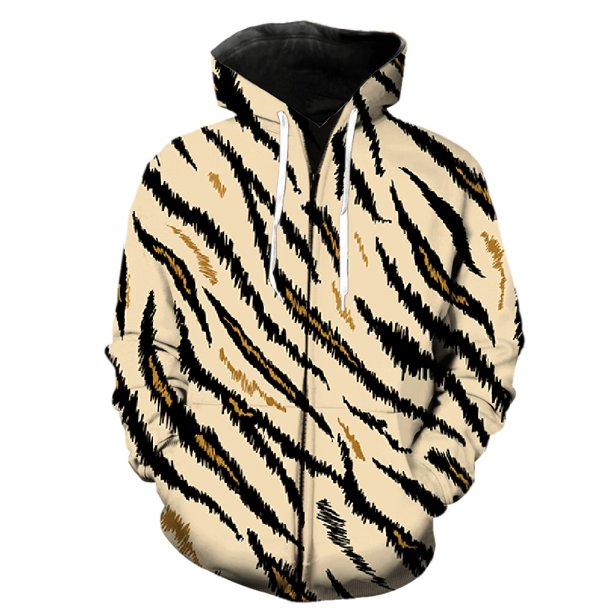 Sudadera con capucha y cremallera con textura abstracta de animales para hombre, primavera, genial, manga larga, para adolescentes, gran oferta 2024, estampado 3D, Harajuku, informal, divertida