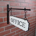 thumbnail image 2 of Rustic White Enamel Dual Hanging Office Flange Sign Embossed Business Shop Wall Decor, 2 of 5