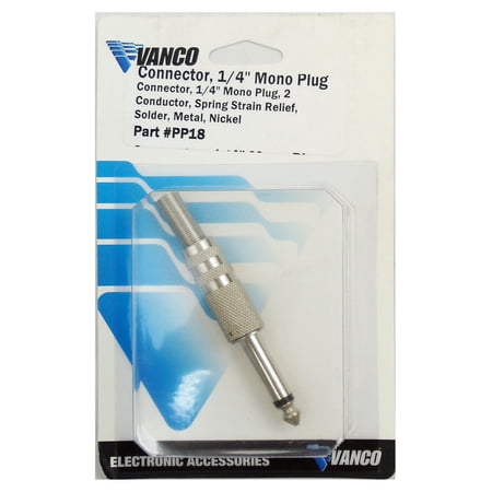 VANCO - 1/4  SHIELDED 2 CONDUCTOR MONO PHONE PLUG WITH SPRING STRAIN RELIEF price history on PriceWatchPro
