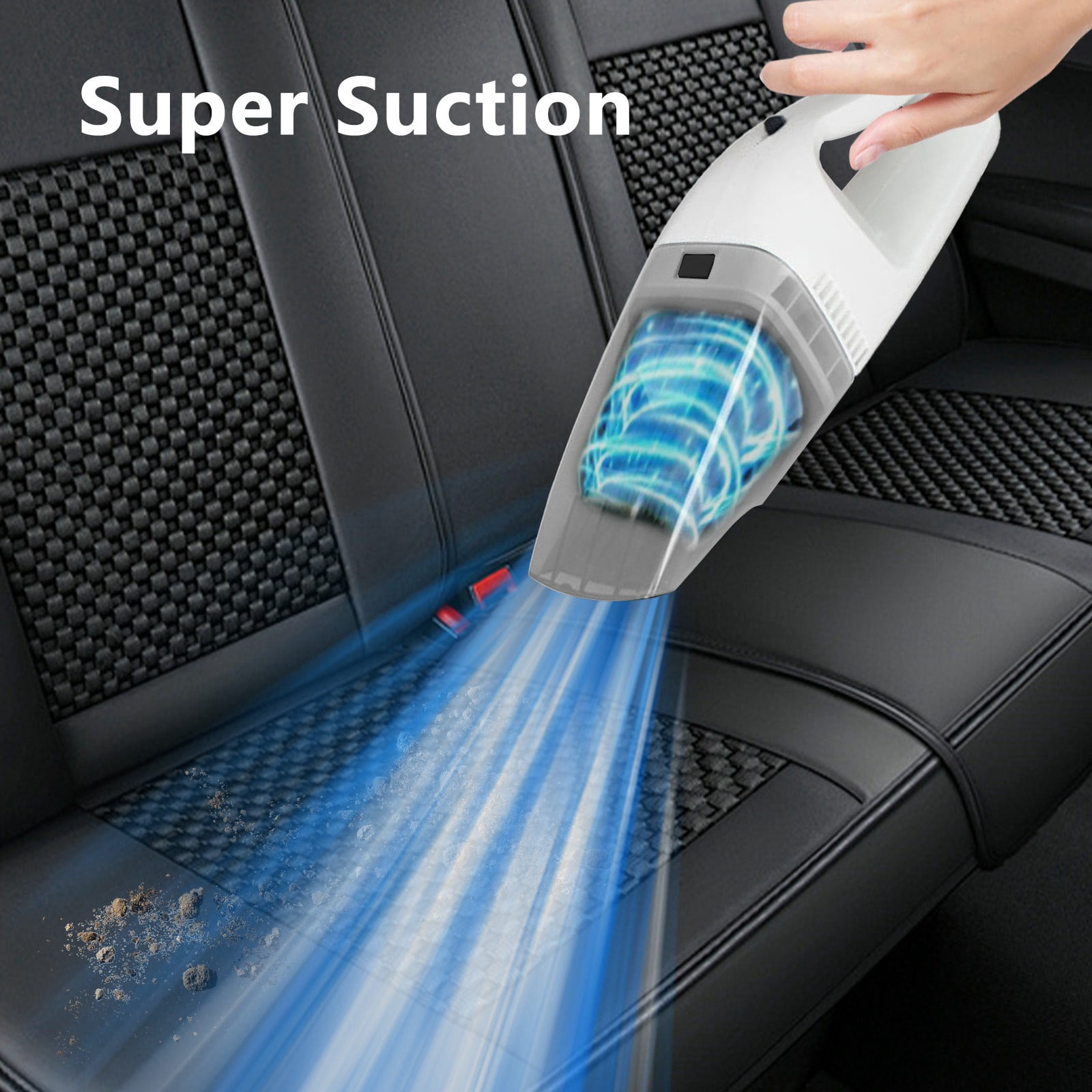 Car Vacuum Cleaner Portable 12 V Wet Dry Handheld Vacuum for Vehicles with 60 W Motor and Multiple Nozzles