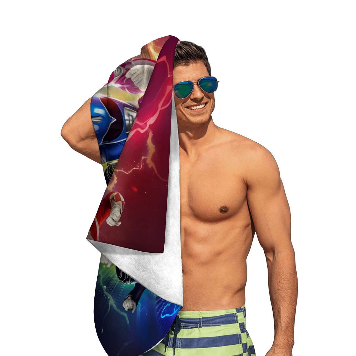 Beach Towel for Mighty Morphin Power Rangers Kids Boys Girs Gifts Quick Dry Sand Free Beach Pool Towels Blanket for Travel Camping Vacation Microfiber 30×60 inch
