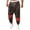 Red, variant on Pant's For Men Relaxed Cigarette Long Sport Pants Linen Fit Trousers Running Joggers Print Elastic Waist Pants