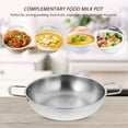 thumbnail image 3 of HIAKDOFT 2Pcs Cooking Pan Stainless Steel Silver Hot Pot Kitchenware Set, 3 of 8
