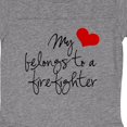 thumbnail image 3 of Inktastic My Heart Belongs Firefighter Girls Baby Bodysuit, 3 of 4