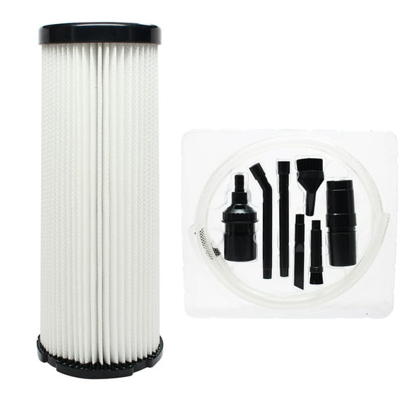 Replacement Dirt Devil Featherlite Bagless Upright UD40135 Vacuum HEPA Filter with 7-Piece Micro Vacuum Attachment Kit - Compatible Dirt Devil 3JC0280000, F1 HEPA Filter