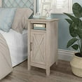 thumbnail image 2 of Bush Furniture Key West Nightstand with Door, Washed Gray, 2 of 2
