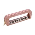 thumbnail image 2 of Bolsa De Almacenamiento De Piel Sintética Estuche transparente de PVC con forma de piano rosa para lápices, organizador de brochas de maquillaje de gran capacidad para niñas (1 unidad) JASKFLY, 2 of 9
