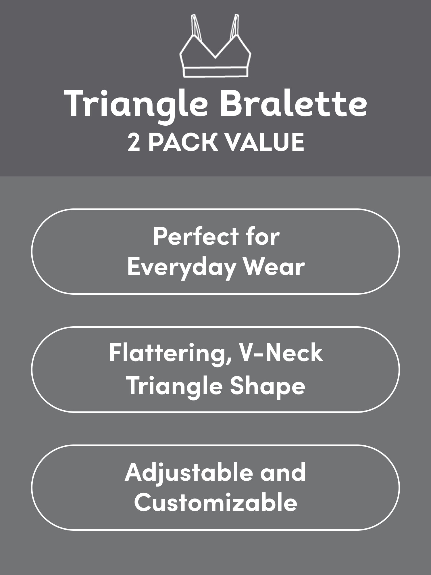 Fruit of the Loom Women's Seamless Triangle Bra, 2-Pack, Sizes S-4XL