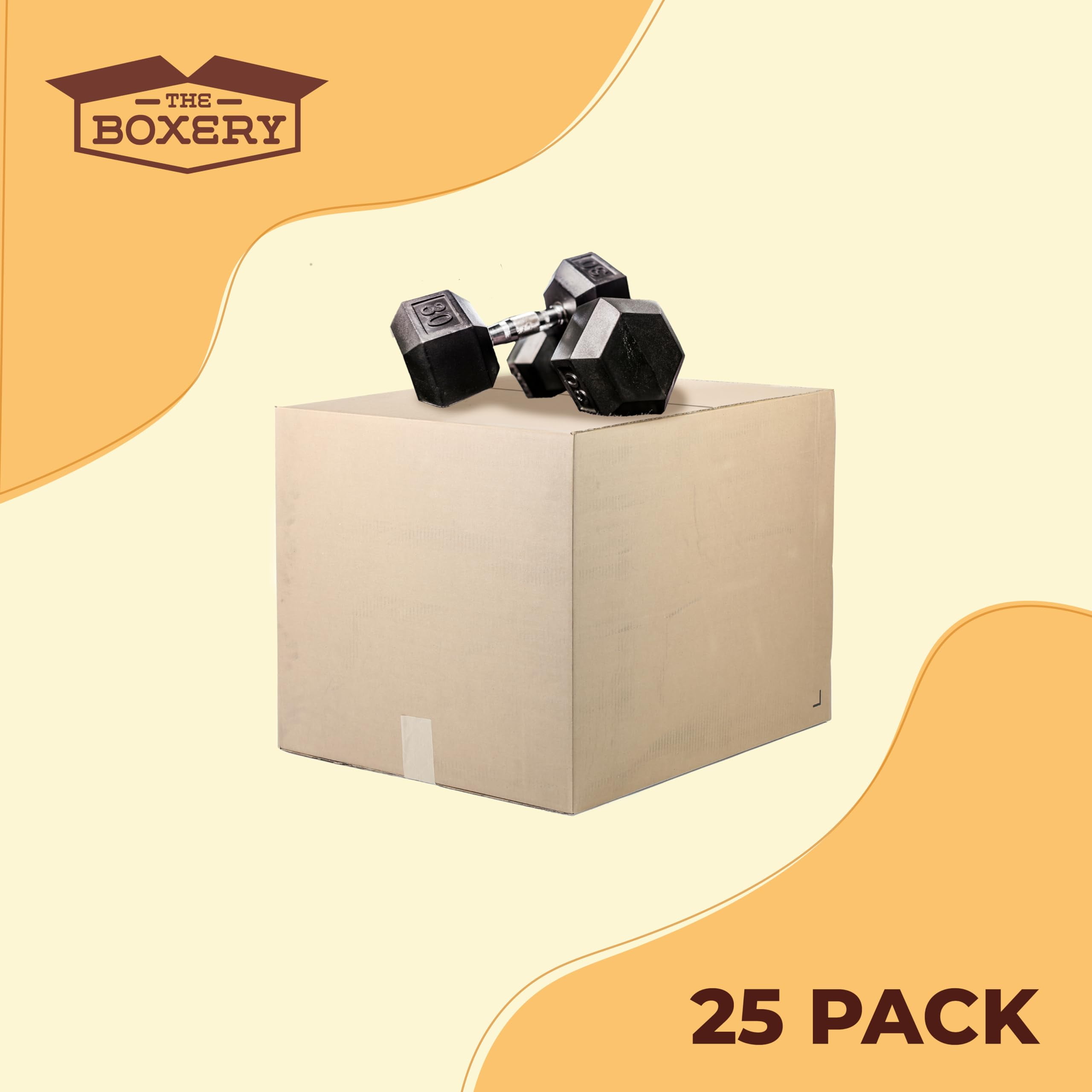 The Boxery 16 x 14 x 10 Inches Heavy Duty Grade ECT44, Brown/Kraft Corrugated Cardboard Shipping Boxes 25-Pack |Mailing, Packing, Moving & Storage for Business/Home-Recyclable - Made in the USA