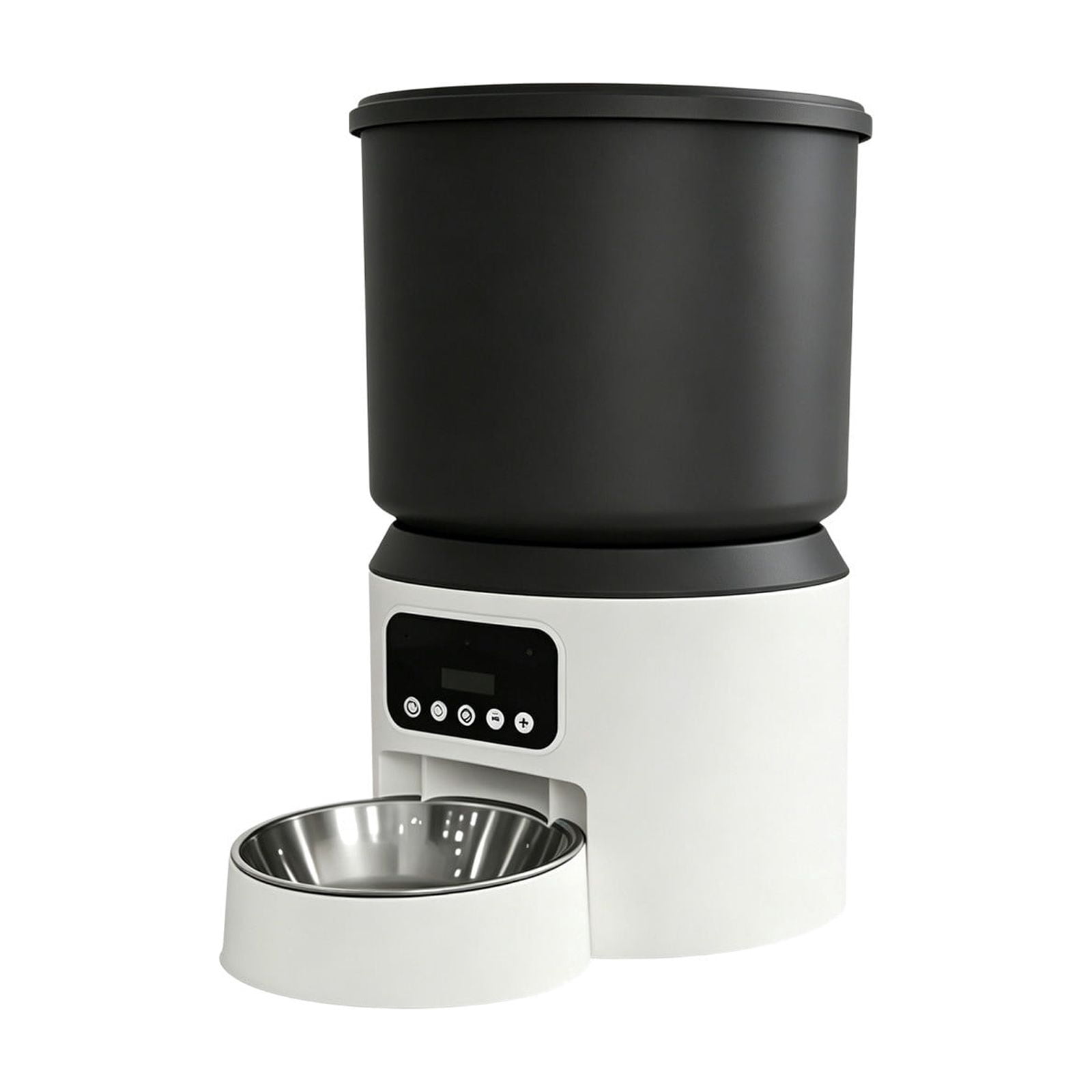 onlyliua Smart Pet Feeder For Dogs And Cats Automatic Food Dispenser With Timer Portion Control Remote App Feeding Stainless Steel Bowl 4L Capacity Programmable Dry Food Hopper Smart Feeder