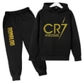 thumbnail image 3 of Conjunto de 2 piezas de sudadera y pantalones CR7 de ídolo de fútbol de primavera y otoño para niños, adecuado para deportes, ocio, moda, chándales para niños y niñas, 3 of 5