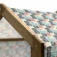 thumbnail image 5 of Tribal Pet House, Hand Drawn Composition of Grid Style Squares with Chevron Zigzag Stripes Pattern, Outdoor & Indoor Portable Dog Kennel with Pillow and Cover, 5 Sizes, Multicolor, by Ambesonne, 5 of 5
