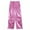 Pink, variant on LOLANTA Girls Metallic Jogger Pants Shiny Jazz Street Hip Hop Dance Pants Convertible Leg Opening