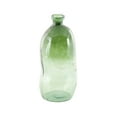 thumbnail image 6 of DecMode 29" Abstract Handmade Tall Curved Spanish Bottle Neck Ombre Green Recycled Glass Vase, 6 of 13