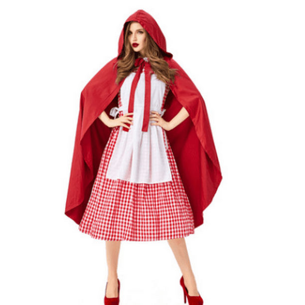 4 Pieces Little Red Riding Hood Suit Halloween Costumes Family Suit Walmart Com