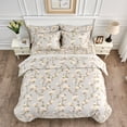thumbnail image 4 of Melange Home Printed Design Cotton Collection 400 Thread Count Ivory Alabaster Rose Duvet Set King - 3 Piece, 4 of 4