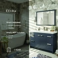 thumbnail image 3 of Eviva Lugano 48" Gray Modern Bathroom Vanity with White Integrated Acrylic Sink, 3 of 7
