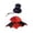 Red, variant on Halloween Cat Dog Wizard Cloak Hat Set, Funny Pet Clothes with Bat Pumpkin Print Bow Tie, Adjustable Vampire Cape Outfit for Small Medium Large Dogs Cats Decoration