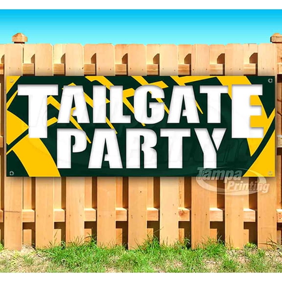 Tailgate Party 13 oz Vinyl Banner With Metal Grommets
