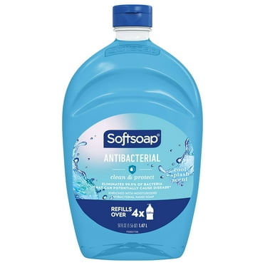 Softsoap Antibacterial Liquid Hand Soap Refill for Dispenser Cool Splash Scent 6/Carton (61031016CT)