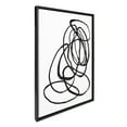 thumbnail image 2 of Kate and Laurel Sylvie Ring of Light 2 Framed Canvas Wall Art by Nikki Chu, 23x33 Black, Decorative Minimalist Abstract Art for Wall, 2 of 8