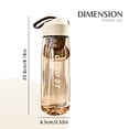 thumbnail image 3 of Torqee Clear Plastic Water Bottle,550ml Transparent Sports Bottle with Coffee Brown Flip Top Carry Lid,Reusable Leakproof Drink Bottle for Gym Travel Office Outdoor,6.4x20.5cm, 3 of 5