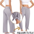 thumbnail image 3 of Valcatch Wide Leg Pants Woman Yoga Pants with Pockets Stretch Loose High Waist Casual Sweatpants Light Grey XXL, 3 of 5