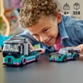 thumbnail image 4 of LEGO City Race Car and Car Carrier Truck Toy Playset, Vehicle Transporter with Adjustable Loading Ramp and Race Car Toy, Racer and Driver Minifigures, Fun Gift for Kids Ages 6 and Up, 60406, 4 of 6