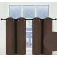 thumbnail image 3 of K30 2 Panels Brown Thermal Short Curtain with Grommets size 28" wide X 36" length each panel, 3 of 5