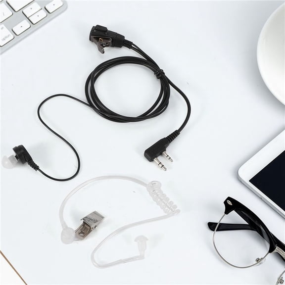 2 Pin PTT MIC Headset Covert Acoustic Tube In-ear Earpiece For UV-5R -888S CB Radio Accessories