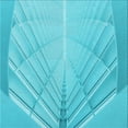 thumbnail image 1 of Ahgly Company Machine Washable Indoor Square Transitional Bright Turquoise Blue Area Rugs, 6' Square, 1 of 7