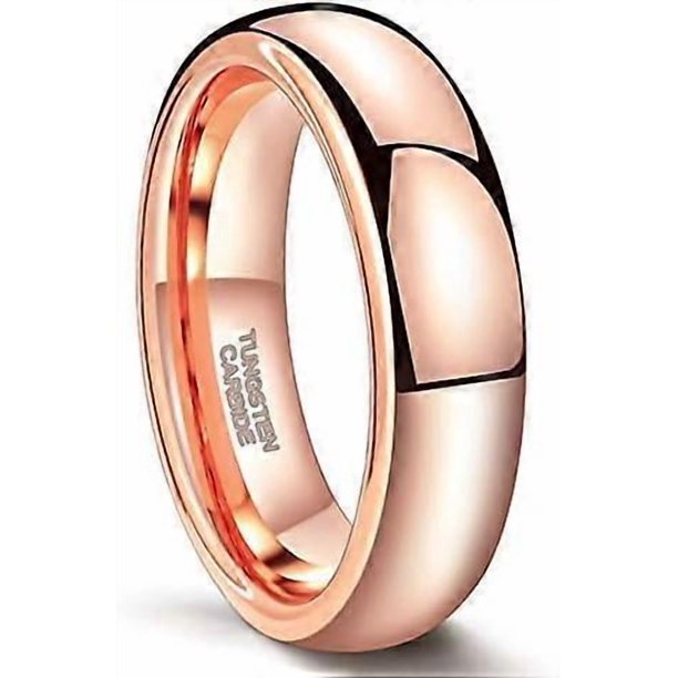 2mm 4mm 6mm Tungsten Wedding Bands Ring for Women Men Rose Gold/Silver/Gold/Black Polished Slim Engagement Promise Rings Comfort Fit Size 4-13