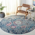 thumbnail image 3 of SAFAVIEH Madison Hope Floral Paisley Area Rug, Blue/Grey, 6'7" x 6'7" Round, 3 of 9