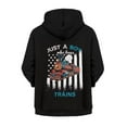 thumbnail image 2 of Uourmeti Art Trains Pattern Boys Kids Sporty Zip Up Jacket Hooded Long Sleeve with Pockets Athletic Top for Gym Size 10-12, 2 of 7