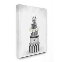 Stupell Industries Fashion Dog Box Stack Gray Painting Canvas Wall Art by Ziwei Li