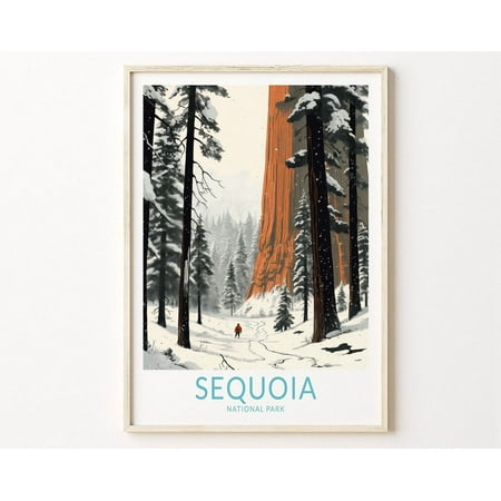 Sequoia National Parks Travel Poster Poster Print Only