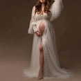 thumbnail image 7 of Lightweight Polyester Maternity Long Dress for Comfortable Pregnancy Photo Shoots Feature Stretchy Breathable Fabric, 7 of 7