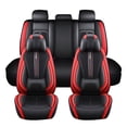 thumbnail image 1 of Maidao Car Seat Covers Leather Full Set for SEAT for Toledo 1998-Present 5 Seats Waterproof Front Rear Cushion Protector Black and Red, 1 of 7