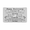 DEGASKEN Wife Anniversary Card Gifts for Her - Love the One Who Needs You Till the End - Metal Wallet Card
