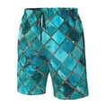thumbnail image 4 of Saiise Square Glass Mosaic Print Men's Swim Trunks Hawaiian Bathing Suit Swimsuits Beach Shorts with Pockets-X-Large, 4 of 6