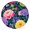Pioneer Flower Floral, variant on Pioneer Flower Floral Print Pattern Round Fitted Tablecloth with Elastic Edge,Dining Table Cover Waterproof,Outdoor Round Tablecloth for Camping,Dining,Indoor and Outdoor