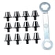 thumbnail image 2 of 12 x Clavos para zapatos de fútbol Tacos de fútbol M5 Tacos de rugby Clavos universales para atletismo Gris con llave, 2 of 8