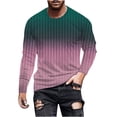 thumbnail image 2 of lkfuzj Men Casual Fashion Printing Round Neck Pullover T-Shirt Short Sleeve Tops Pink, 2 of 5
