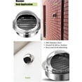 thumbnail image 5 of Rejilla de ventilación redonda de 120 mm Rejilla de ventilación para campana, tapa redonda de acero inoxidable 304 con malla, 5 of 5