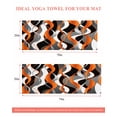 thumbnail image 6 of Abstract Stripes Yoga Towel for Hot Yoga Non Slip, Retro Modern Orange Black Gray Lines Yoga Mat Towel Absorbent Yoga Sweat Towels Microfiber Hot Yoga Blanket for Bikram Pilates 26"x74", 6 of 7