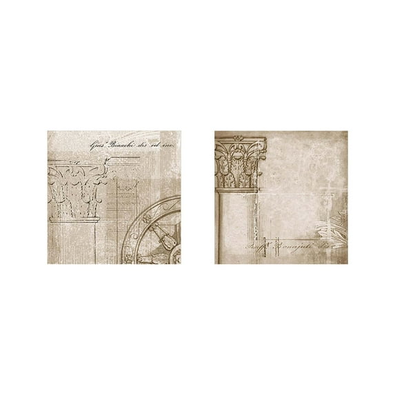 Great Art Now Romanesque by Posters International Studio 2 Piece Print Art Set Each 12"W x 12"H