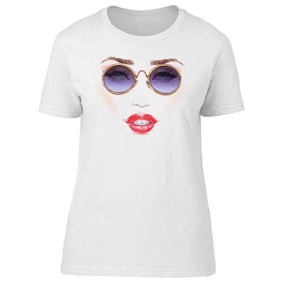 Pretty Womans Face With Sunglass Tee Men's -Image by Shutterstock