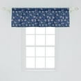 thumbnail image 2 of Ambesonne Violet Valance Pack of 2, Graphical Pansy Flower Motif, 54"X18", Dark Blue and Multicolor, 2 of 2