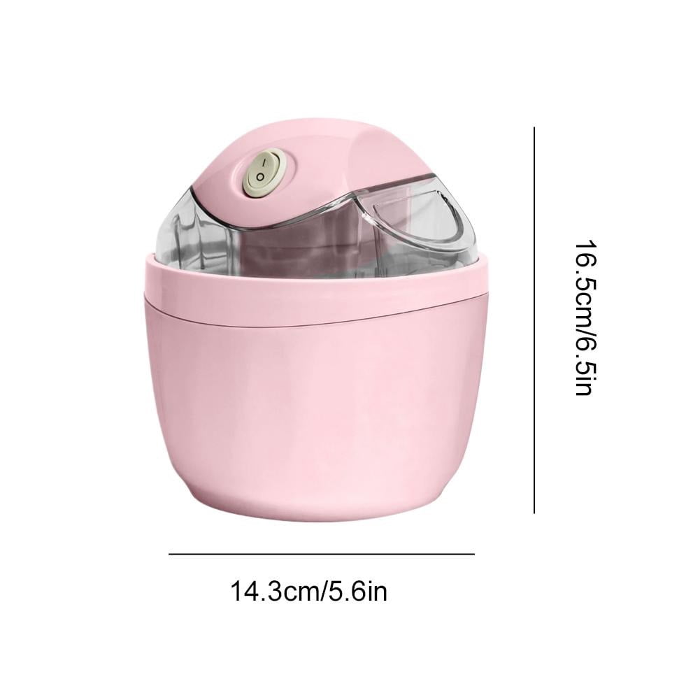 Automatic Mini Ice Cream Maker for Home, 15-Min Fast DIY Frozen Yogurt & Sorbet Machine, 500ml Compact Dessert Maker with One-Touch Operation for Kids & Gift