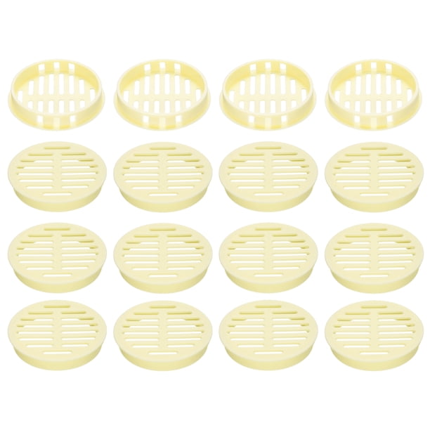 Uxcell 20Pcs 60mm/2.4in Air Vents Round Soffit Vents, Cubierta de ventilación amarilla para baño